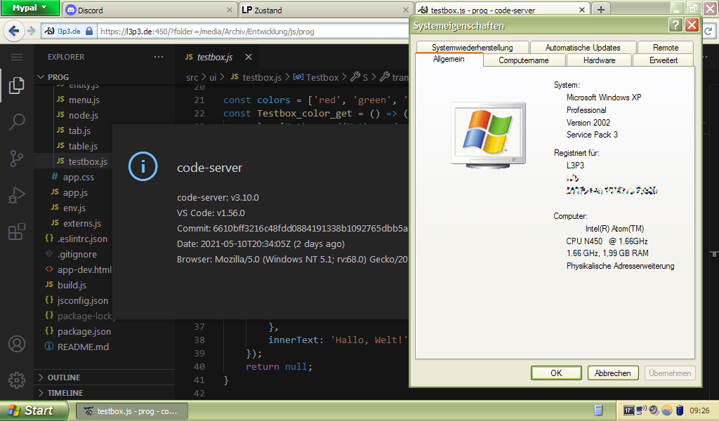 Visual Studio Code on Windows XP